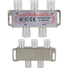 Aslanoğlu Store Mag 5-2500 Mhz 1/4 Splitter Uydu Anten Sinyal Dağıtıcı