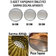 St. Morritz Lüx Pratik 3 Lü Set Paslanmaz Çelik Dolma ve Sarma Pişirme Altlığı ( 20-22-24 Cm) Master Sarma