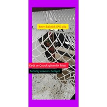 St. Morritz 1.8X10 4mm 5CMX5CM Balkon Filesi(Kedi ve Çocuk)  Montaj Kılavuzu+Montaj Ekipmanı Hediyeli