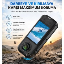 Zoli İNSTA360 X3 Uyumlu Silikon KILIF,İNSTA360 X3 Uyumlu Koruma Kılıfı