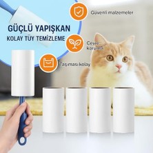 TeknoKapsül Tüy Toplayıcı Set – 1 Sap + 6 Rulo – Toplam 360 Yaprak – Kedi Köpek Tüyü ve Toz Temizleyici – Giysi, Mobilya ve Araç Koltuğu Için – Ekonomik Paket
