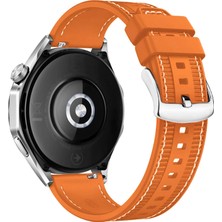 Forzacase Huawei Watch Gt 7 46MM ile Uyumlu Dikişli Kumaş Görünüm Silikon Kordon Kayış - FC910