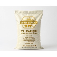 Eşref Şekerli 5’li Karışım Yem Bitkisi Tohumu 25 kg | Macar Fiğ, Yem Bezelyesi, Buğday, Yulaf ve Tritikale