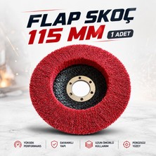 Nzb Skoç Flap Disk 115 mm Zımpara Taşı Ahşap Metal Pas Temizleme Taşlama Diski Spiral Uyumlu