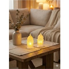 St. Morritz Dekoratif LED Fener Mumluk 2'li Set - Ramazan, Yılbaşı ve Ev