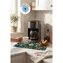 Valerine Life Kahve Espresso Makinesi Matı 35X45CM Çaycı Pad Su Geçirmez Future Brew