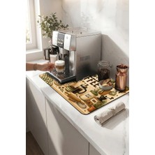 Valerine Life Kahve Espresso Makinesi Matı 35X45CM Çaycı Pad Su Geçirmez Book & Brew