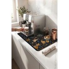 Valerine Life Kahve Espresso Makinesi Matı 35X45CM Çaycı Pad Su Geçirmez Dog Coffee Club