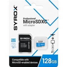 128 GB Microsdxc Hafıza Kartı Class 10 Uhs-I U3 V30 A2 4K + Sd Adaptör
