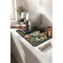 Valerine Life Kahve Espresso Makinesi Matı 35X45CM Çaycı Pad Su Geçirmez Coffee Mandala