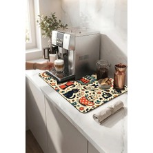 Valerine Life Kahve Espresso Makinesi Matı 35X45CM Çaycı Pad Su Geçirmez Cat Pop Brew