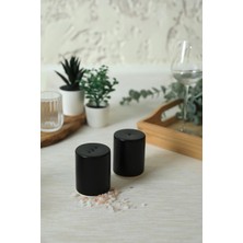 St. Morritz Mat Siyah Stackable Tuzluk / Biberlik 6 cm