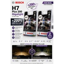 Bosch H7 Gigalight Plus 200 +%200 Fazla Işık 12V 55W Halojen Far Ampulü 2 Adet