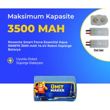 Ümit Maker Rowenta Smart Force Essential Aqua RR6976 3500 Mah 14.4V Robot Süpürge Batarya
