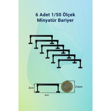 Aysluka Minyatür Şerit Bariyer 2x6 cm Siyah 6 Adet, Minyatür Müze Sergi Bariyeri Diorama Objeleri, Mimari Maket Malzemeleri