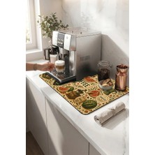 Valerine Life Kahve Espresso Makinesi Matı 35X45CM Çaycı Pad Su Geçirmez Watermelon Brew