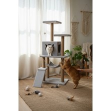St. Morritz Kedi Tırmalama Platformlu S9 Gri 124 cm