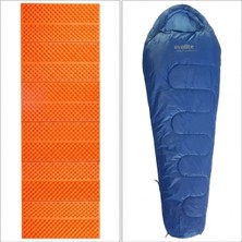 St. Morritz Alfa Pro Uyku Tulumu (0 Derece) & Ultralight Comfort Katlanır Mat (Turuncu) Kamp Seti