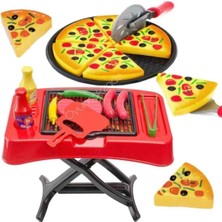 Depomiks Avm Oyuncak Mangal Barbekü Oyun Set ve Pizza Dilimleri Kız Erkek Oyun Setleri