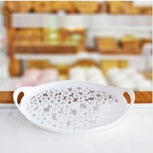 St. Morritz Yonca Oval Tepsi Büyük
