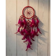 St. Morritz Boncuklu Rüya Düş Kapanı Turkuaz Dream Catcher Fuşya Kırmızı