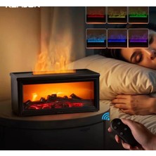 St. Morritz Aroma Hava Nemlendirici Alev Şömineli Esansiyel Yağ Difüzörü Masaüstü USB
