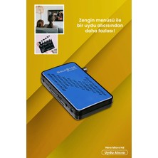 St. Morritz Mavi Renkli Yüksek Kaliteli Micro Hd Uydu Alıcısı, Güçlü ve Güvenilir