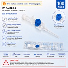 Karvel Medikal Mavi Intraket Branül (Anjiokat) 22G – 1 Kutu 100 Adet