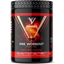 VİTALEST Vitalest Pre Workout Imperial Sour Cherry Flavored 26 Servis