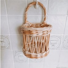 St. Morritz Çok Amaçlı Sepet / Askı Sepet Dekoratif Hasır Sepet / Kaktüs Duvar Sepeti/rattan Sepet Bambu Sepet