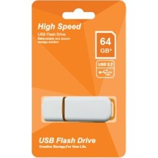 OEM Elba 64GB Plastik Beyaz-Turuncu 3.2 USB Flash Bellek