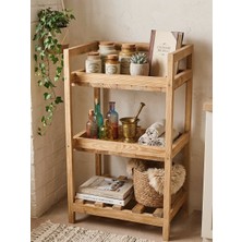 AVG Ahşap Çok Amaçlı 3 Bölmeli Raf (40*45*75 Cm)