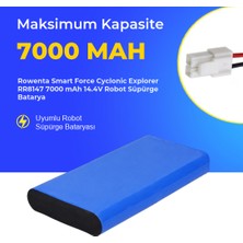 Ümit Maker Rowenta Smart Force Cyclonic Explorer RR8147 7000 Mah 14.4V Robot Süpürge Batarya