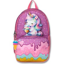 Ümit Çanta Cennec 5003 (Dondurma Yiyen Unicorn - Mor Pembe - Kız Çocuk) Okul Çantası
