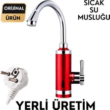 Sıcak Musluk Elektrikli Ani Su Isıtıcı Asg-4k Kırmızı
