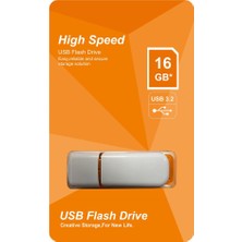 OEM Elba 16GB Plastik Beyaz-Turuncu 3.2 USB Flash Bellek