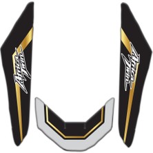 Redline Grafik Honda Africa Twin CRF1100L 2016-2025 Uyumlu Çamurluk Pad Seti Siyah Gold Beyaz