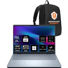 Dell 14 Plus DB14250 Intel Core Ultra 7 258V 32GB Ram 256GB SSD Intel Arc 140V 14" 2.5k (2560×1600) 120Hz WIN11 Home DB14250-CU7321WPP306 Taşınabilir Bilgisayar + Per4 Çanta