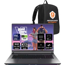 Asus Rog Strix G18 Intel Core Ultra 9 290HX Plus Rtx 5090 24GB 175W 64GB Ram 256GB SSD 18" 4K (3840X2400) Wquxga 240Hz Mini LED  Freedos G835LXG-TQ549P337 Gaming Laptop + Per4 Çanta