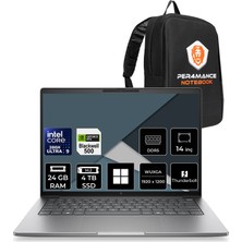Hp Zbook 8 G2I Intel Core Ultra 9 386H Rtx Pro 500 6gb Gddr7 24GB Ram 4tb SSD 14" Wuxga (1920 x 1200) WIN11 Pro DN6A5EAP517 Mobil Iş Istasyonu + Per4 Çanta
