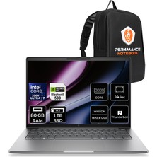 Hp Zbook 8 G2I Intel Core Ultra 7 356H Rtx Pro 500 6gb Gddr7 80GB Ram 1tb SSD 14" Wuxga (1920 x 1200) Freedos DN5Y7EAP345 Mobil Iş Istasyonu + Per4 Çanta
