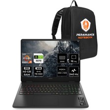 Hp Omen 16 Amd Ryzen 9 8940HX 40GB Ram 4tb+4tb SSD RTX5070/8GB 16" Qhd+ 240Hz Freedos Gaming Laptop & Per4 Çanta CA8E9EAPN330