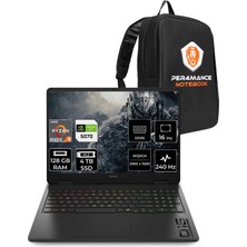 Hp Omen 16 Amd Ryzen 9 8940HX 128GB Ram 4tb SSD RTX5070/8GB 16" Qhd+ 240Hz Freedos Gaming Laptop & Per4 Çanta CA8E9EAPN359