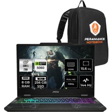 MSI Msı Cyborg 15 Intel Core 5 210H 8gb Ram 256GB SSD RTX5060/8GB 15.6" Fhd Freedos Gaming Laptop & Per4 Çanta B2RWFKG207XTRP301