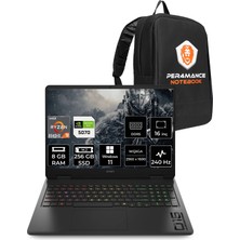 Hp Omen 16 Amd Ryzen 9 8940HX 8gb Ram 256GB SSD RTX5070/8GB 16" Qhd+ 240Hz WIN11 Pro Gaming Laptop & Per4 Çanta CA8E9EAPN421