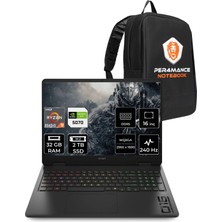 Hp Omen 16 Amd Ryzen 9 8940HX 32GB Ram 2tb SSD RTX5070/8GB 16" Qhd+ 240Hz Freedos Gaming Laptop & Per4 Çanta CA8E9EAPN322