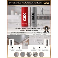 CAXCOLORS Cax Akrilik Sprey Boya ve Vernik Seti 400 ml - Metal Ahşap Plastik Için Çiftli Kaplama Koruma