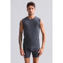 Mısırlı Modal By Tencel Hercules Slim Fit Bisiklet Yaka Sporcu Atlet Antrasit