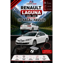 Ar Alberto Rossi Renault Laguna 2008 - 2015 Araca Özel 3D Bagaj Havuzu