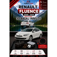 Ar Alberto Rossi Renault Fluence 2009 - 2019 Araca Özel 3D Bagaj Havuzu
